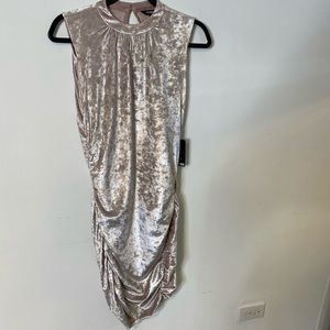 Express rose gold dress
